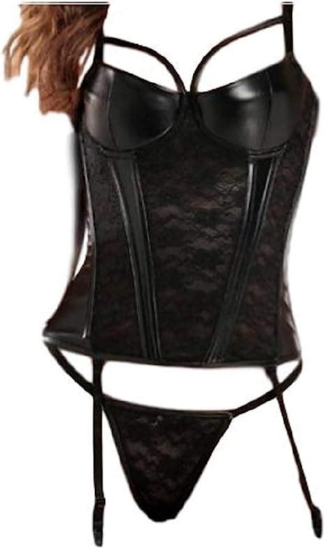 Top Totty Charming Black Saucy Role Play Erotic Dominatrix Lace Bustier