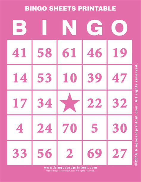 bingo sheets printable bingocardprintoutcom bingo printable bingo
