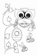 Coloring Pages Owl Cute Baby Clipart Owls Printable Library sketch template