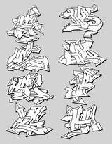 Graffiti Letter 3d Wild Style Alphabets Wildstyle Alphabet Letters Coloring Semi sketch template