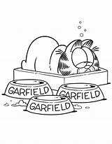 Garfield Sleepy Coloringhome Hilfe sketch template