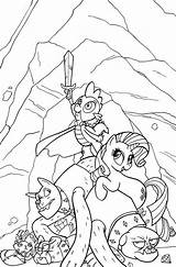 Mlp Coloring Pages Cartoon Choose Board Rarity sketch template
