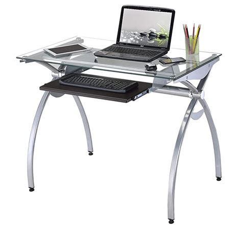 Best Glass Top Computer Desk With Keyboard Tray In 2020