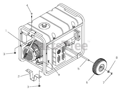 troy bilt   troy bilt  watt portable generator wheel kit parts lookup  diagrams
