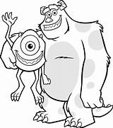 Monstruos Disney Monster Dibujar Sully Pixars sketch template