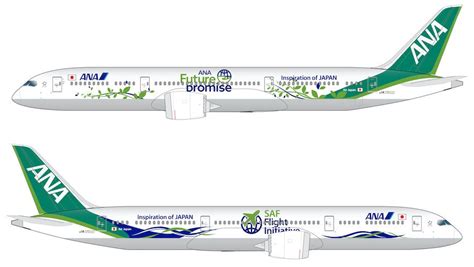ana  introduce sustainable themed livery   bs business