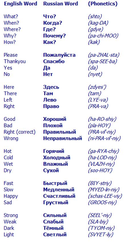 learn some of the common russian words could be handy