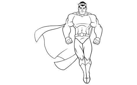 superhero flying  white  art illustration