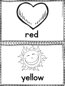 learning colors coloring book  color book freebie  teachers keeper