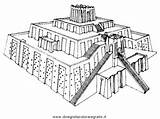 Sumeri Ziggurat Misti sketch template