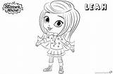 Shimmer Shine Leah Coloring Pages Lineart Printable Color Kids Print Bettercoloring sketch template
