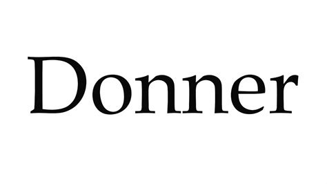 pronounce donner youtube