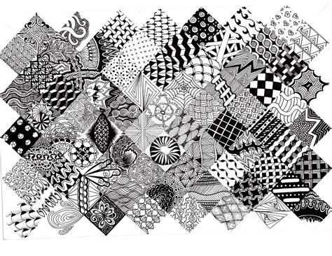 printable flower patterns zentangle     printablee