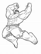 Hulk Jumping sketch template
