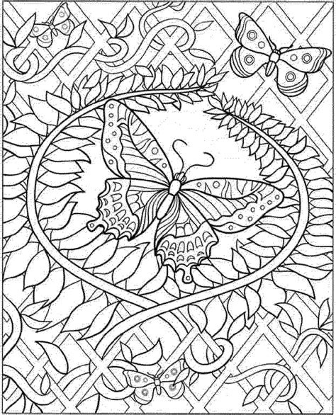coloring pages  seniors butterfly  worksheets