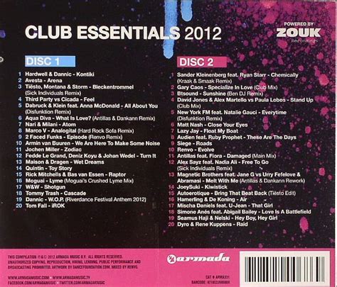 various club essentials 2012 cd at juno records