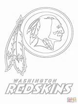 Redskins Coloring Logo Washington Pages Drawing Football Nfl Seahawks State Ohio Color Printable Bay Green Helmet Outline Packers Steelers Superman sketch template