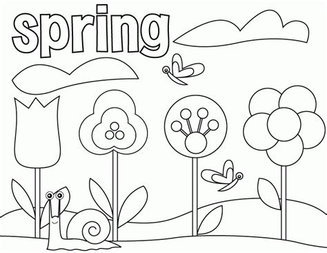 printable spring coloring pages kindergarten coloring home