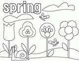 Coloring Spring Pages Kindergarten Printable Toddlers Popular sketch template