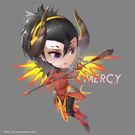 Devil Mercy Overwatch Chibi Fan Art By Exvein On Deviantart