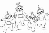 Teletubbies Coloring Pages Kids Printable Laa Colouring Clipart Holding Po Together Book Color Print Child Play Transparent Background Printcolorcraft Cartoon sketch template