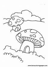 House Mushroom Coloring Pages Smurfs Drawing Print Colouring Paint Template Palette Color Kids Getdrawings Printable Getcolorings Handout Below Please Click sketch template