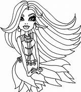 Monster High Spectra Vondergeist Coloring Pages Cartoon sketch template