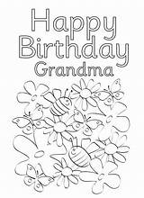Grandma Birthday Coloring Happy Pages Cards Printable Card Grandpa Drawing Getdrawings Color Printables Kids Template Mothers Rocks Great Quotes Getcolorings sketch template