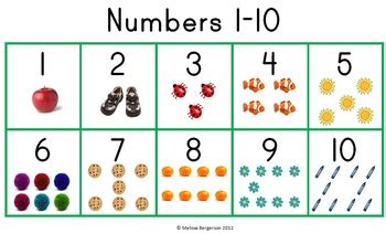 number chart    bergie bee learning teachers pay teachers