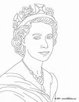 Colouring Kings Princes Elizabeth Queen British Ii Pages Coloring sketch template