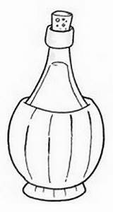 Wine Bottle Coloring Pages Color Template Paint sketch template