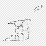 Trinidad Tobago Provinces sketch template