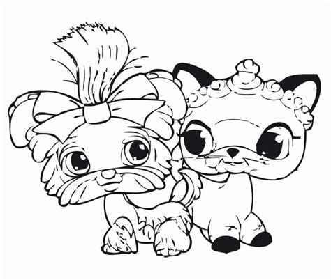 littlest pet shop coloring pages cat coloring page animal coloring