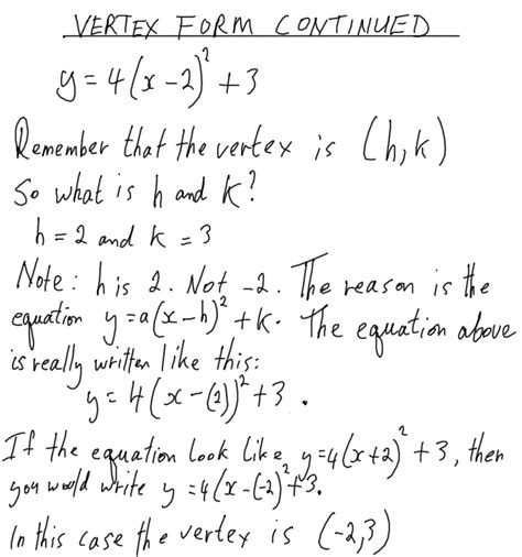 algebra  vertex form