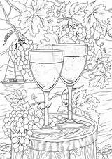 Coloring Pages Wine Adult Printable Book Adults Favoreads Sheets Color Choose Board Sold Etsy Club sketch template