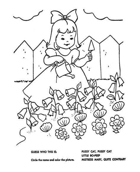 nursery rhymes coloring pages coloring home