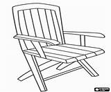 Chair Coloring Armchair Armrest Pages Household sketch template
