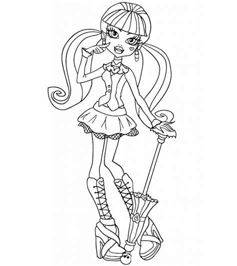 coloring pages  girls monster high clawdeen