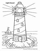 Coloring Pages Light House Ocean Lighthouse Printable Adventure Boat Colouring Drawing Book Worksheets Lake Beach Sun Kids Easy sketch template