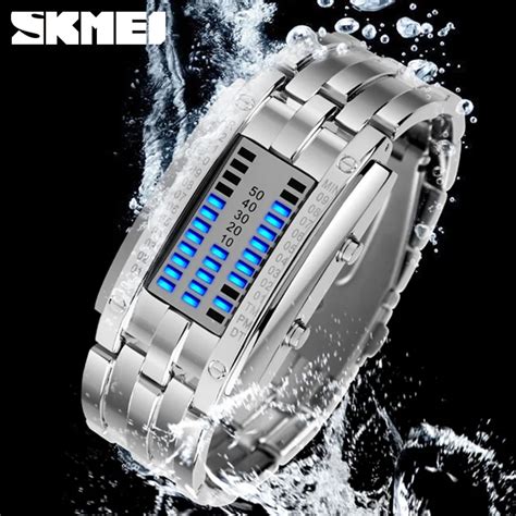 skemi luxury brand digital led display wristwatches men creative