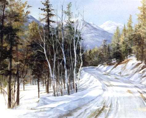 snow landscape painting  paintingvalleycom explore collection