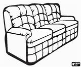Sofa Coloring Pages Seater Three Designlooter Household 69kb 250px Furniture sketch template
