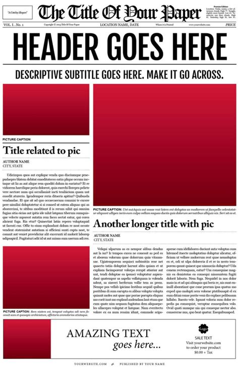 newspaper template  word ideas microsoft il  blank