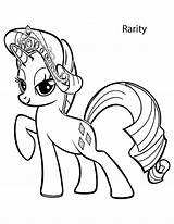 Coloring Pony Little Rarity Tiara Wear Beautiful sketch template