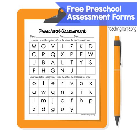 printable pre  assessment forms coloring wall