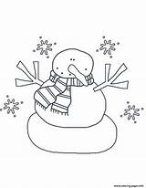 Coloring Snowman Pages Christmas Winter Snowflake Printable Snowmen Primitive Embroidery Outline Snowy Frosty Craft Patterns Punch Doodles Colors Clipart Northpolechristmas sketch template