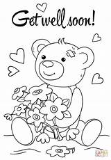 Soon Coloring Well Pages Printable Cute Better Feel Hope Card Cards Kids Bear Teddy Mom Color Colouring Supercoloring Sheets Drawing sketch template