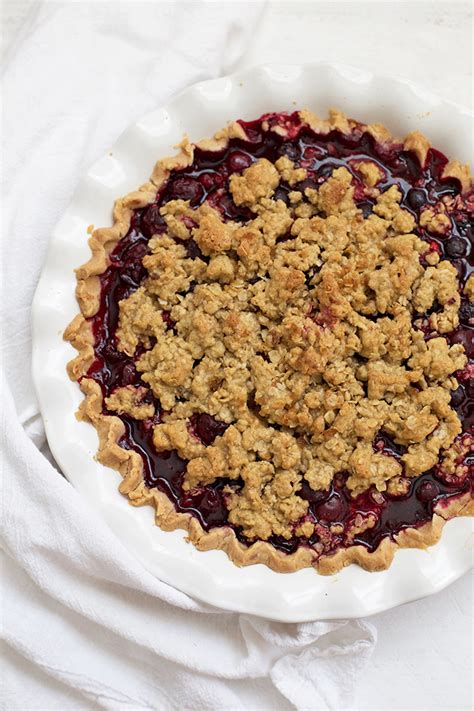 triple berry crumble pie  lovely life