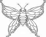 Butterfly Coloring Pages Colouring Kids Template Cartoon sketch template