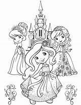 Coloring Princess Strawberry Shortcake Bubakids Pages Magnolia sketch template